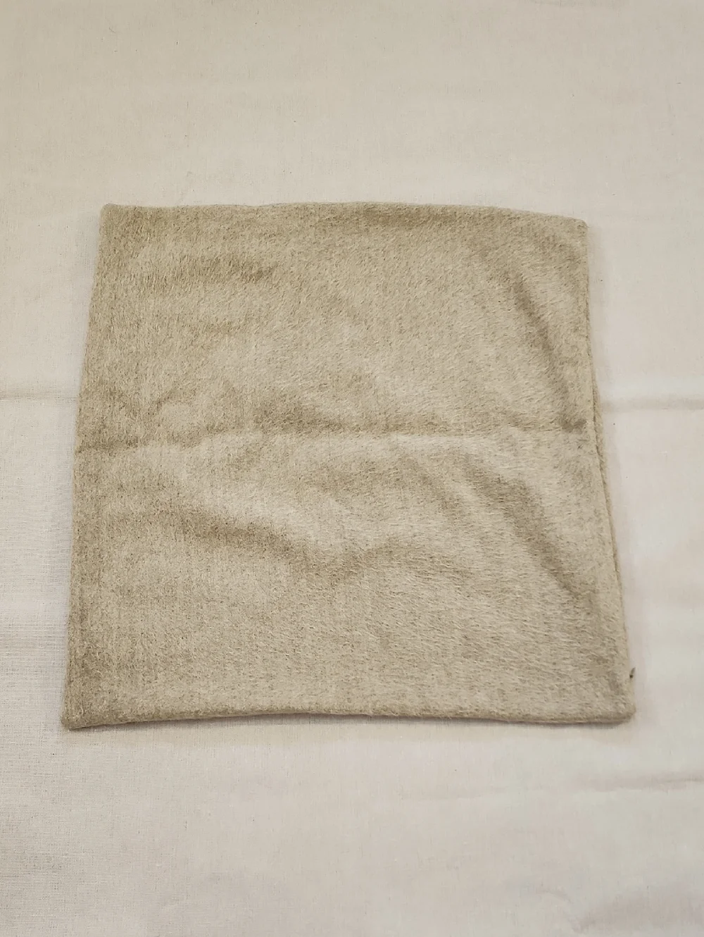 Restoration Hardware RH Cream-Tan Alpaca Fur Pillow Cover